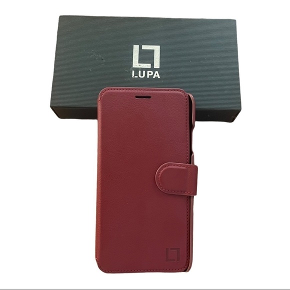 **5/$20** LUPA Burgundy Vegan Leather iPhone XS Max Case - Picture 2 of 12